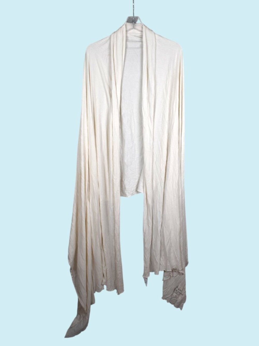 Frank & Eileen Aude Travel Scarf Vintage White Luxe Jersey Oversized Ultra Soft - Picture 2 of 10